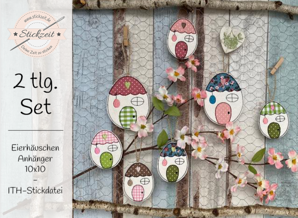Eierhäuschen Anhänger- ITH-Stickdatei