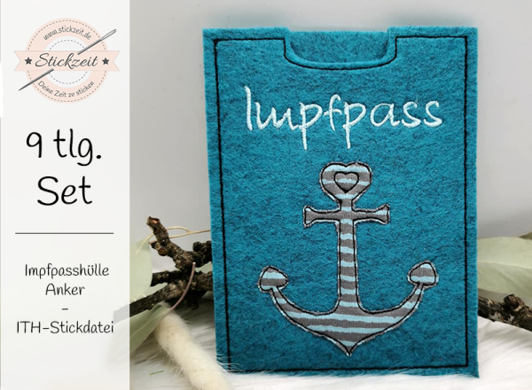Impfpasshülle Anker - ITH-Stickdatei