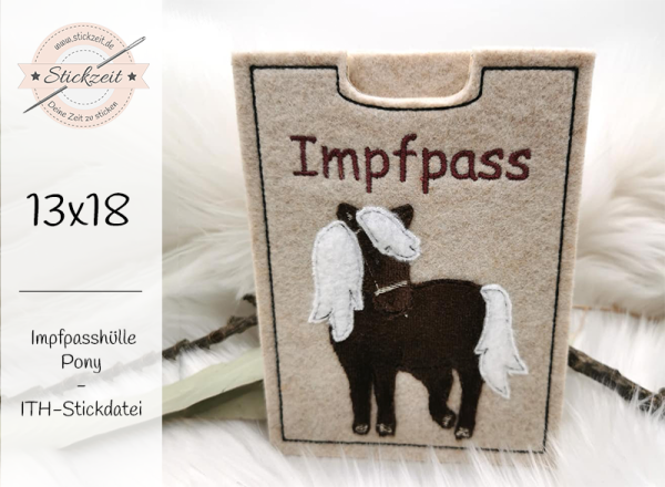 Impfpasshülle Pony - ITH-Stickdatei