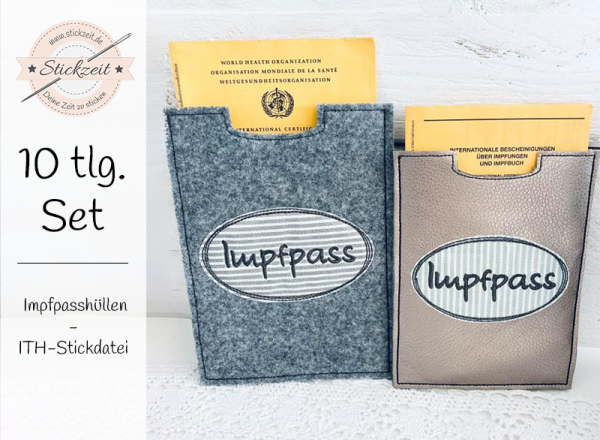 Impfpasshüllen Set - ITH-Stickdatei
