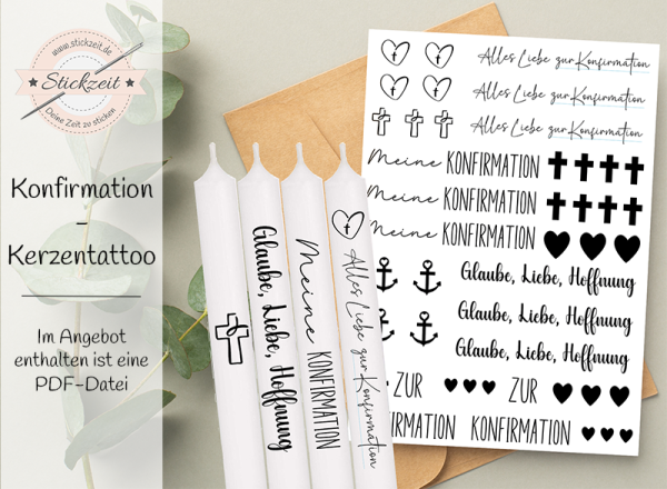 Konfirmation - Kerzentattoo