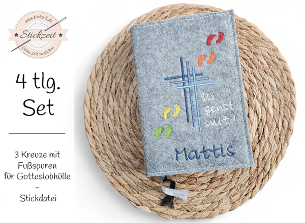 Du gehst mit - Kreuze - Gotteslobhülle Vollstick