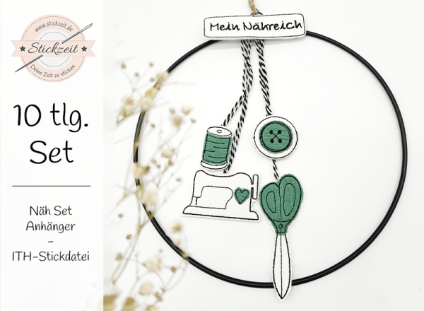 Näh Set Anhänger - ITH-Stickdatei