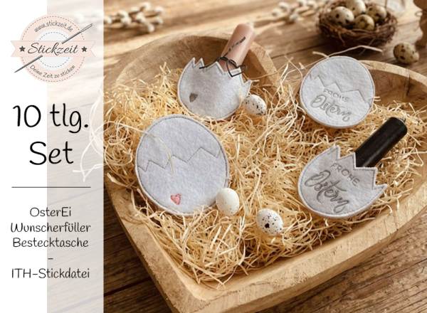 OsterEi Wunscherfüller Bestecktasche - ITH-Stickdatei