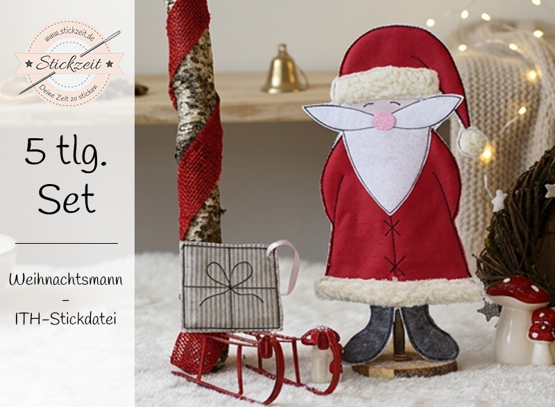 Weihnachtsmann Stabdatei - ITH-Stickdatei