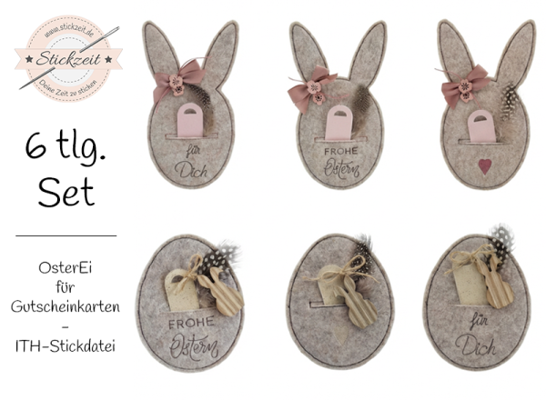 OsterEi für Gutscheinkarte - ITH-Stickdatei
